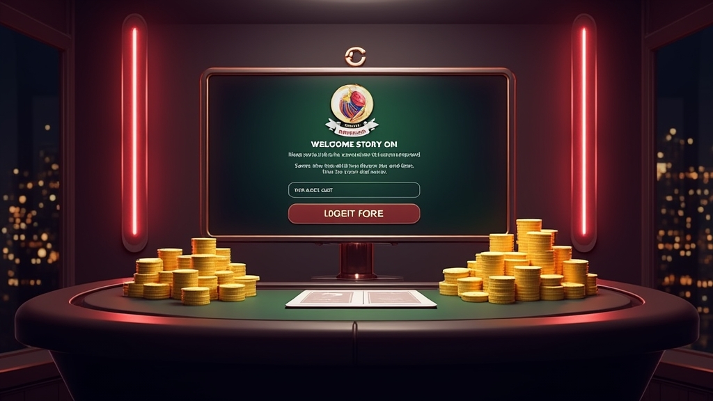 A new player account screen showing a welcome bonus and free spins