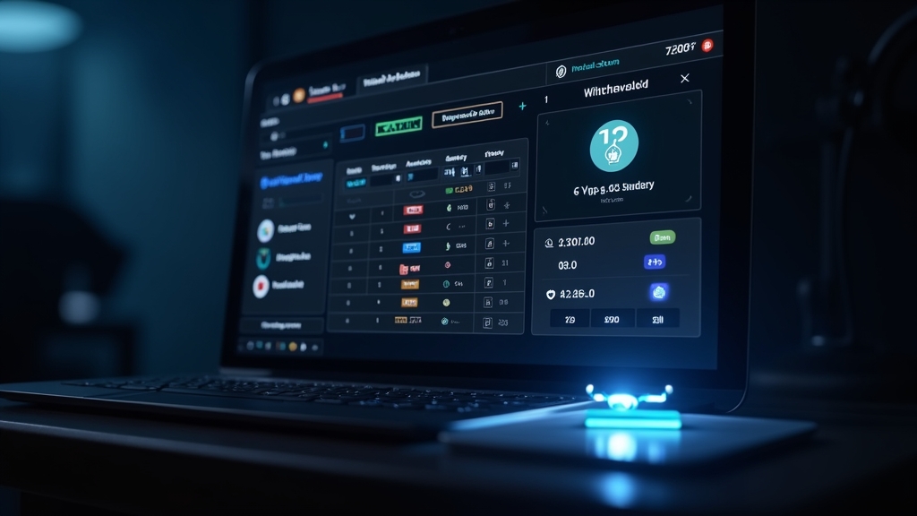 Casino cashier screen showing withdrawal limits and pending payout icons